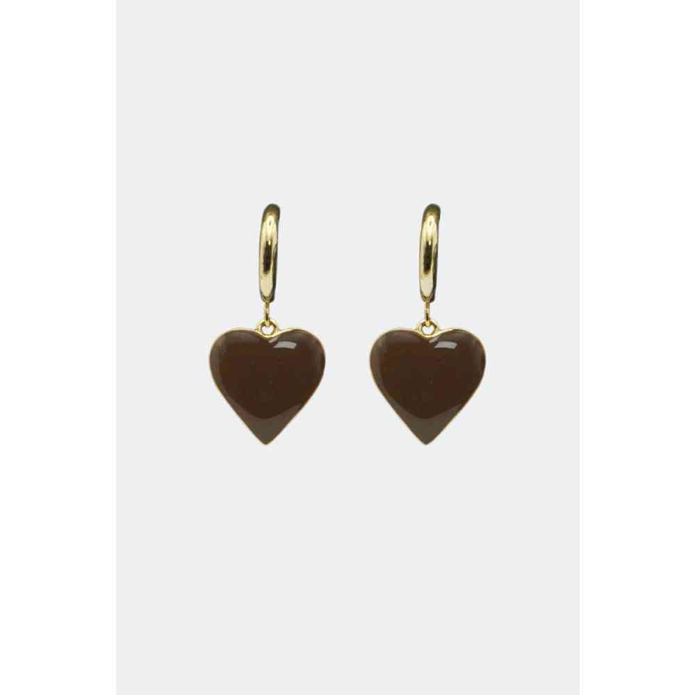 Voodoo Vixen - Heart Drop Brown Ohrringe - Braun